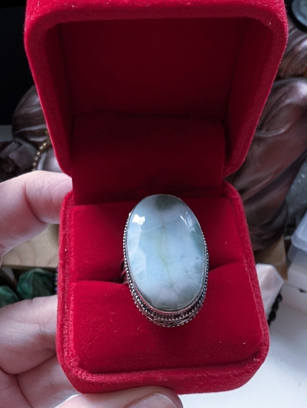 Vintage Sterling Silver Larimer Cocktail Statement Ring Size 8.75